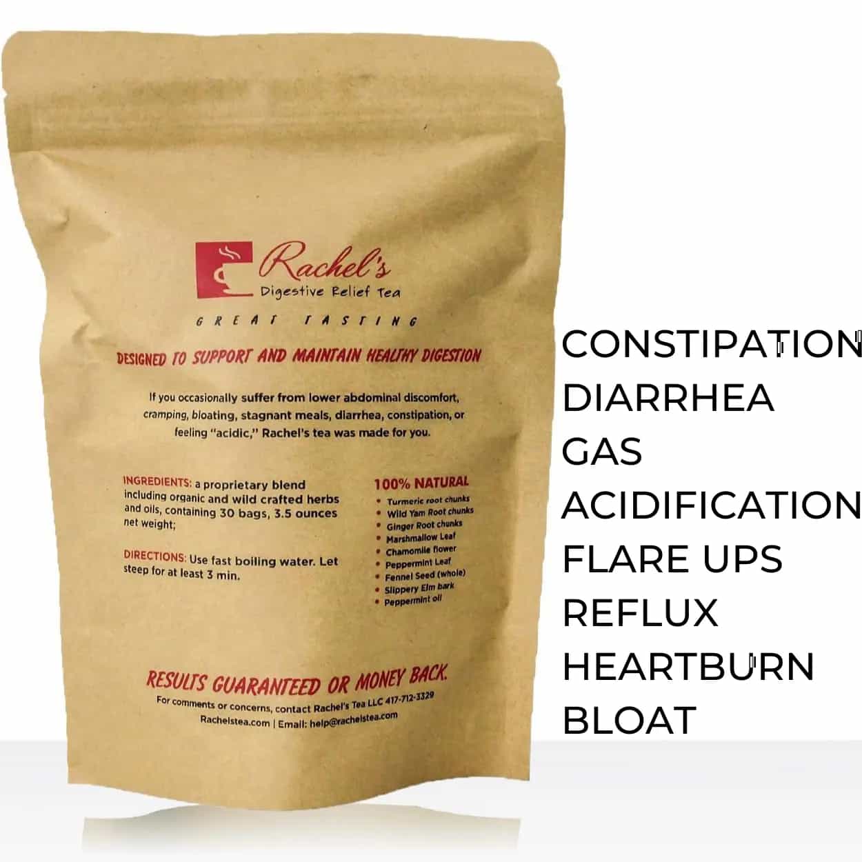 What’s in a Gas Relief Tea Herbal Formula?